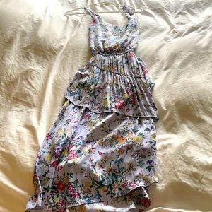 Lavender floral print dress